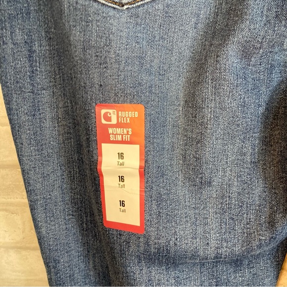 Carhartt Women's Slim Fit High Rise Denim Jeans Size 16 NWOT - Picture 12 of 17
